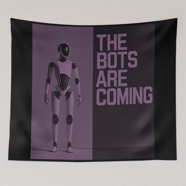 Item preview, Robot The Bots Are Coming AI Sci Fi Futuristic Android AI Tech Graphic Tee designed and sold by TEEJAMBOREE.
