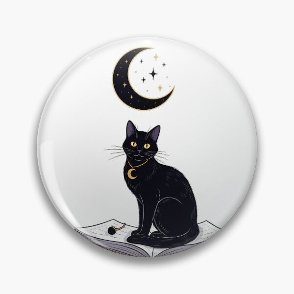 Item preview, Black Cat Spellbook Moon Gift designed and sold by IllumeInk.