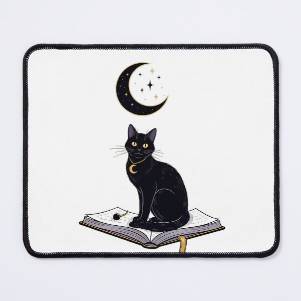 Item preview, Black Cat Spellbook Moon Gift designed and sold by IllumeInk.