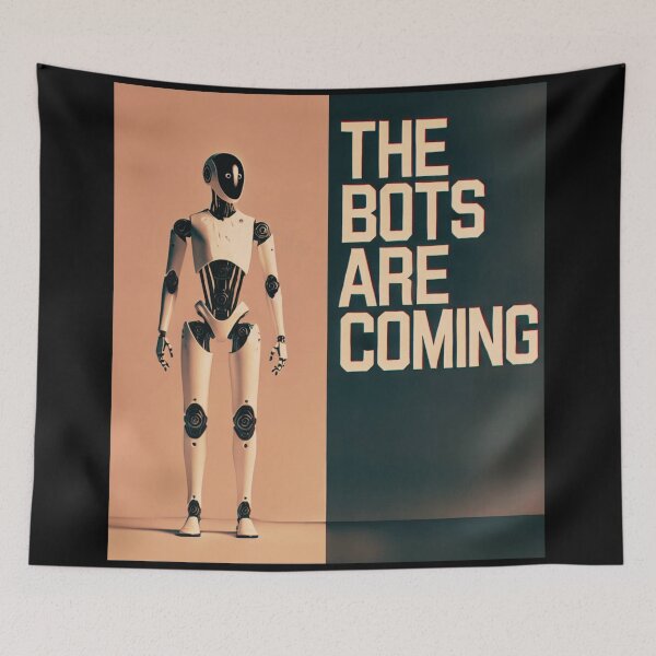 Item preview, Robot The Bots Are Coming AI Sci Fi Futuristic Android AI Tech Graphic Tee designed and sold by TEEJAMBOREE.