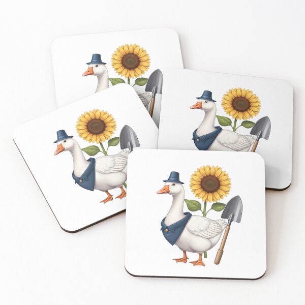 Artikelvorschau, Sonnenblumen-Gänse-Gartengeschenk entworfen und verkauft von pumsquare.