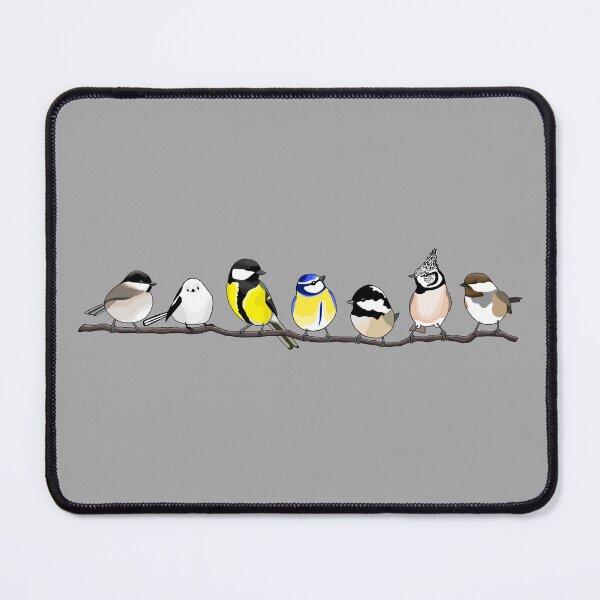Item preview, A branch full of European tits (birds) designed and sold by ChirpingChicks.