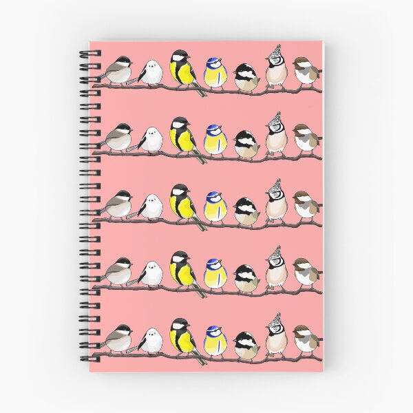 Item preview, A branch full of European tits (birds) designed and sold by ChirpingChicks.
