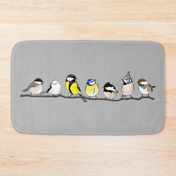 Item preview, A branch full of European tits (birds) designed and sold by ChirpingChicks.