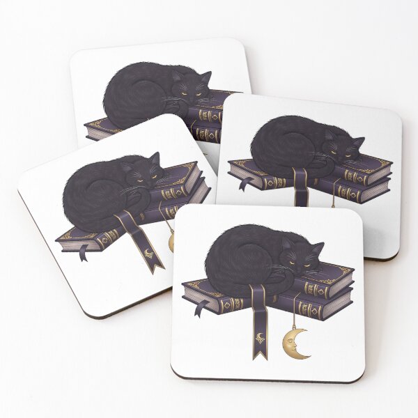 Item preview, Black Cat Books Moon Gift designed and sold by IllumeInk.