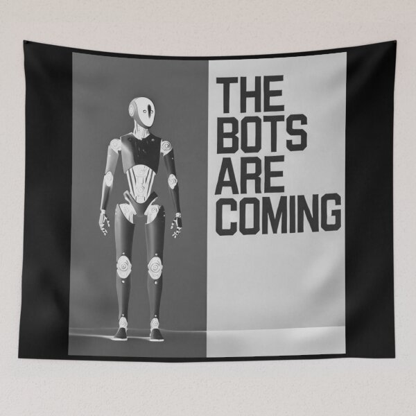Item preview, Robot The Bots Are Coming AI Sci Fi Futuristic Android AI Tech Graphic Tee designed and sold by TEEJAMBOREE.