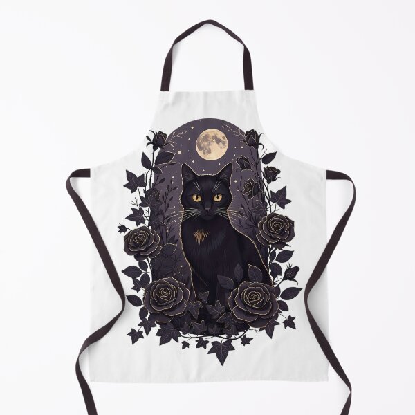 Aperçu de l'œuvre Cadeau Chat Noir de Jardin Gothique créée et vendue par IllumeInk.