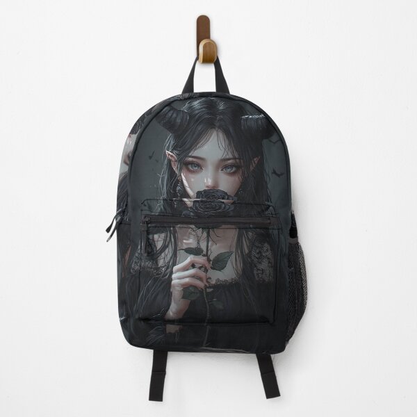 Item preview, Gothic demon girl with black rose designed and sold by ArtsJulian.