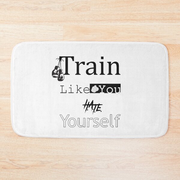 Item preview, Train Like You Hate Yourself – Hardcore Gym Motivation Typography designed and sold by Shadryx.
