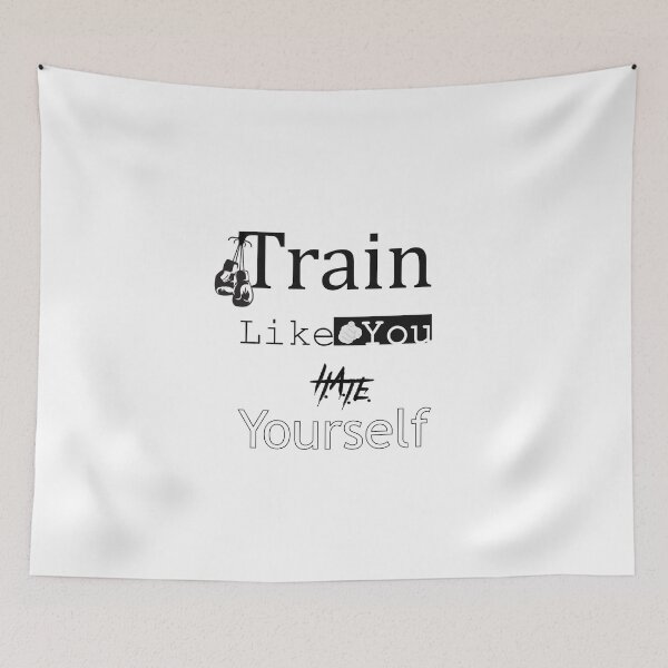Item preview, Train Like You Hate Yourself – Hardcore Gym Motivation Typography designed and sold by Shadryx.