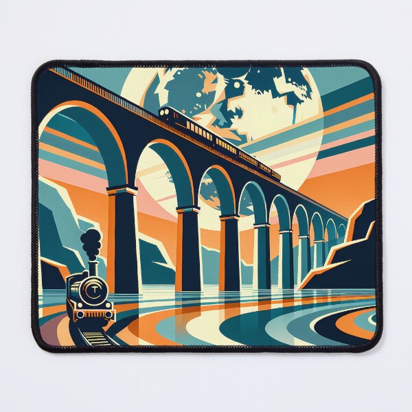 Item preview, Moonlit Viaduct Train designed and sold by InkSmithery.