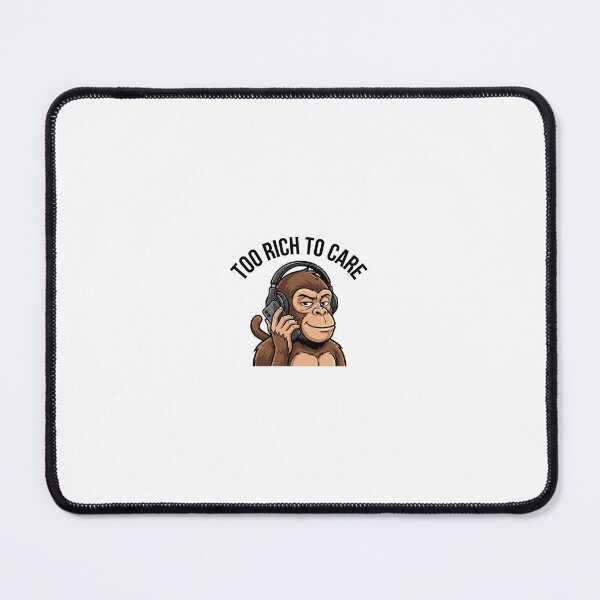 Item preview, Too Rich Too Care billionaire monkey sticker | Achieved billionaire meme designed and sold by Newkidshub.