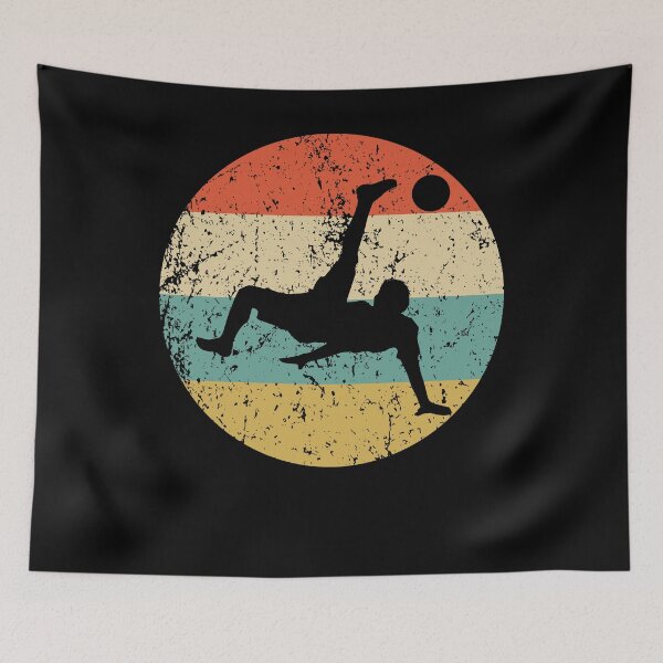 Item preview, Soccer Player Bicycle Kick Silhouette Retro Sports designed and sold by ReallyAwesome.