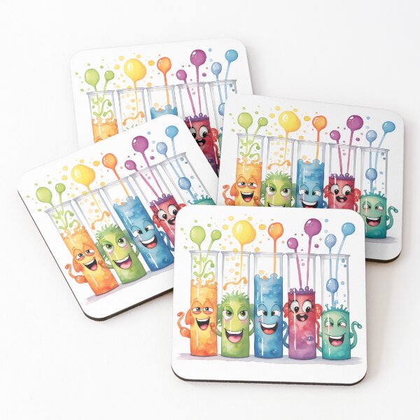 Item preview, Watercolor Cheerful Science-Chemistry Test Tubes designed and sold by GrinGalore.