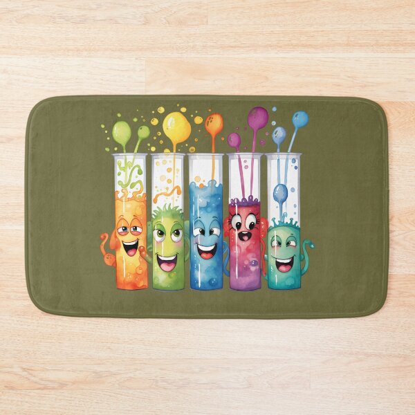 Item preview, Watercolor Cheerful Science-Chemistry Test Tubes designed and sold by GrinGalore.