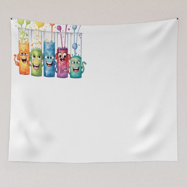 Item preview, Watercolor Cheerful Science-Chemistry Test Tubes designed and sold by GrinGalore.