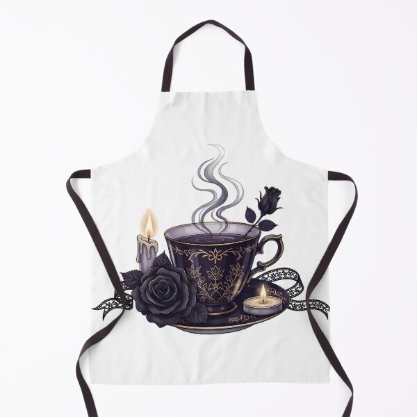 Aperçu de l'œuvre Bougie en forme de tasse à thé gothique rose créée et vendue par IllumeInk.