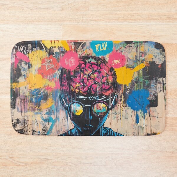 Item preview, Mind Flux - Neon Brain Street Art Graffiti designed and sold by Caspereickeart.