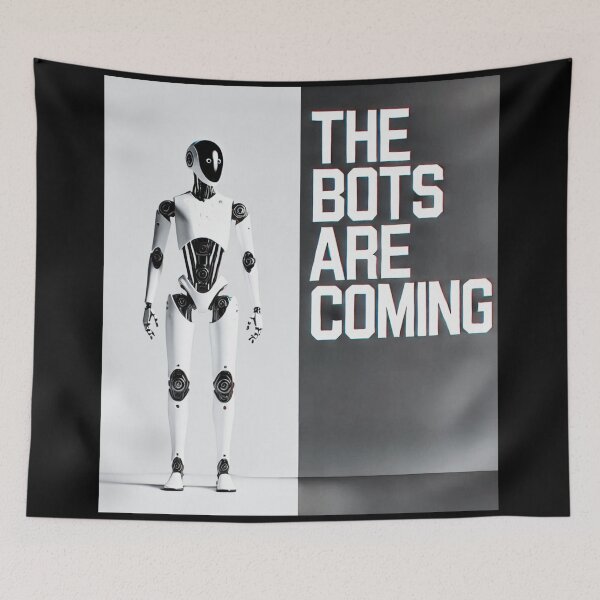 Item preview, Robot The Bots Are Coming AI Sci Fi Futuristic Android AI Tech Graphic Tee designed and sold by TEEJAMBOREE.