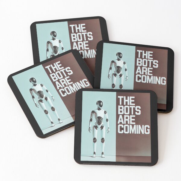 Item preview, The Bots Are Coming AI Sci Fi Futuristic Android AI Tech Graphic Tee designed and sold by TEEJAMBOREE.