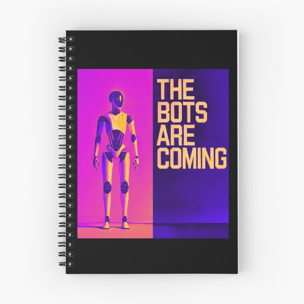 Item preview, The Bots Are Coming AI Sci Fi Futuristic Android AI Tech Graphic Tee designed and sold by TEEJAMBOREE.