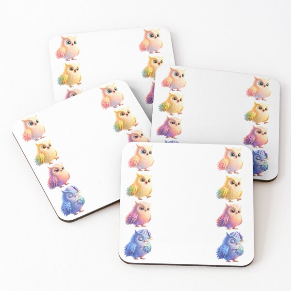 Item preview, Kawaii Owl Characters Day to Night Mood Set designed and sold by MegaNovaArt.