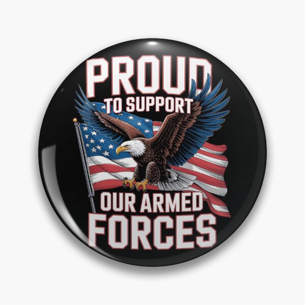 Item preview, Proud to Support Our Armed Forces — Eagle American Flag Shirt V4 designed and sold by DarylWelsh2024.