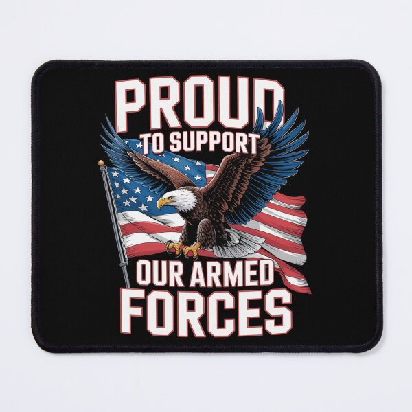Item preview, Proud to Support Our Armed Forces — Eagle American Flag Shirt V4 designed and sold by DarylWelsh2024.