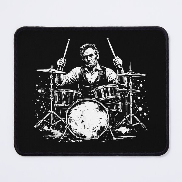 Item preview, Abraham Lincoln Historic President Playing Drums Vintage Sketch Art  designed and sold by FerminVigo.