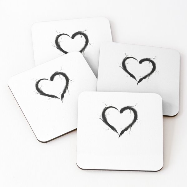 Item preview, Void Heart Anime Design, Minimal Dark Aesthetic, Hollow Emotion Symbol, Japanese Ink Style Graphic designed and sold by MouradStudio.