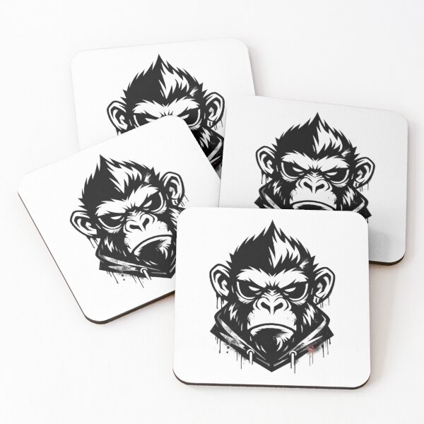 Item preview, Dark Monkey Face Minimal Design – Shadow Ape Streetwear Graphic designed and sold by GRYFFWEAR.