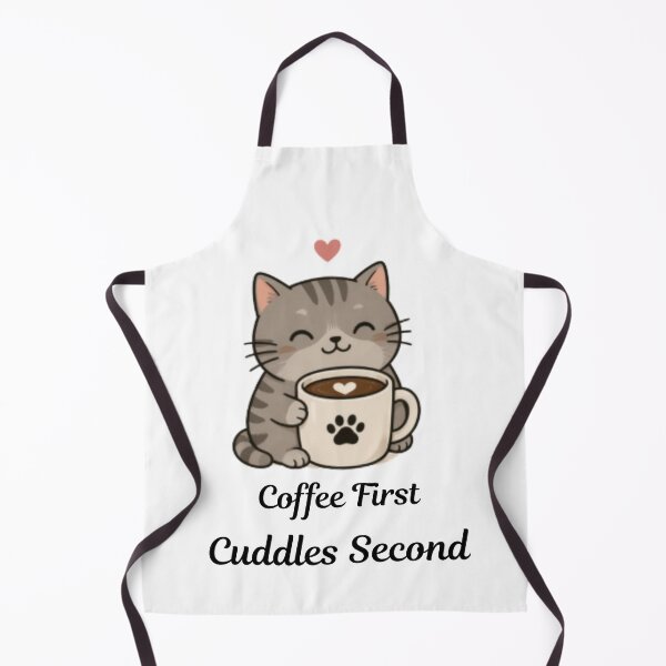 Item preview, Coffee First Cuddles Second Cute Cat designed and sold by jyotsanafinds.