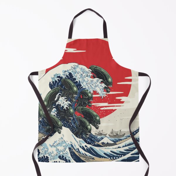 Item preview, Alien attack from a Hokusai Kanagawa wave designed and sold by tigrootiger.