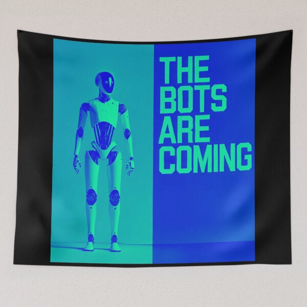 Item preview, Robot The Bots Are Coming AI Sci Fi Futuristic Android AI Tech Graphic Tee designed and sold by TEEJAMBOREE.