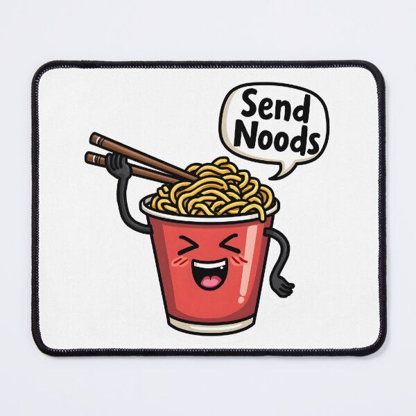 Item preview, Send Noods Funny Kawaii Ramen Noodle Pun designed and sold by LunaPixelStudio.