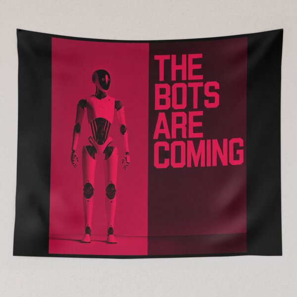 Item preview, Robot The Bots Are Coming AI Sci Fi Futuristic Android AI Tech Graphic Tee designed and sold by TEEJAMBOREE.