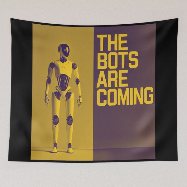 Item preview, Robot The Bots Are Coming AI Sci Fi Futuristic Android AI Tech Graphic Tee designed and sold by TEEJAMBOREE.