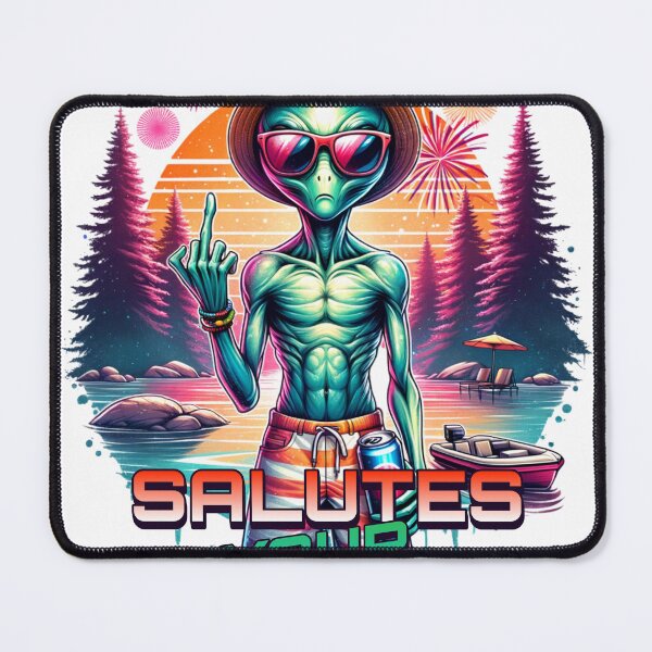 Item preview, Funny alien design – middle finger summer holiday motif designed and sold by HoshisWorld2018.
