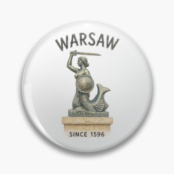 Item preview, Warsaw Mermaid – Vintage Syrenka Illustration designed and sold by JOANNASKAH.