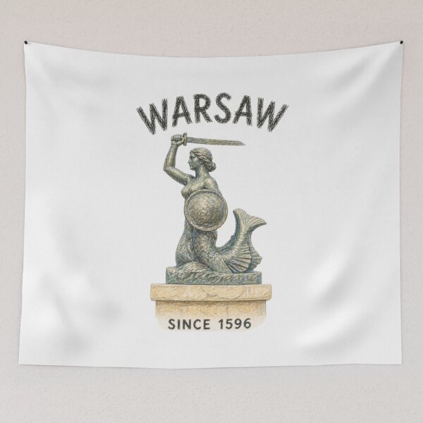 Item preview, Warsaw Mermaid – Vintage Syrenka Illustration designed and sold by JOANNASKAH.