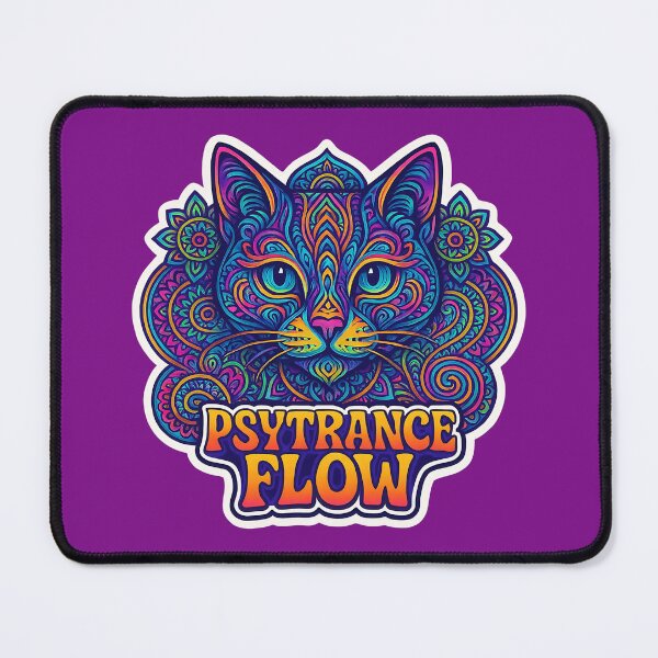 Item preview, Psytrance Flow Cat – Psychedelic Trance Art designed and sold by |TRSSHOP|.
