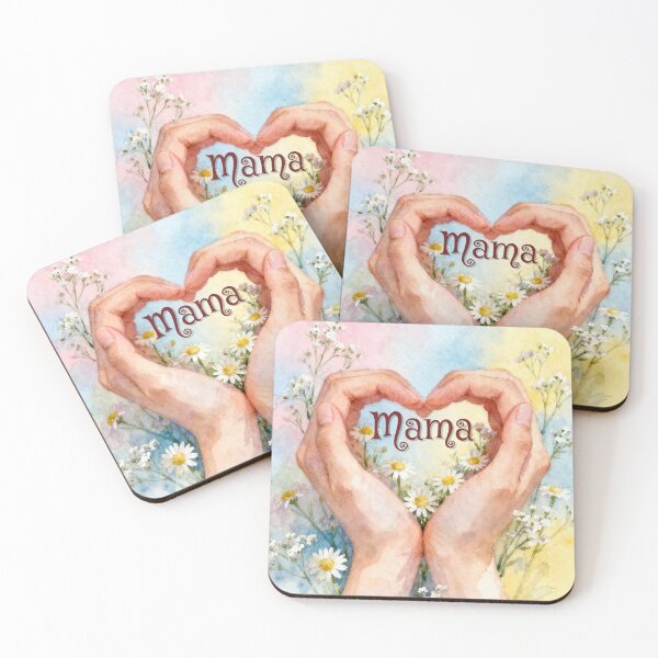 Item preview, Mama Floral Heart Watercolour Design – Cute Mom Flower Heart, Mother’s Day Gift Aesthetic designed and sold by NoviaRobert.