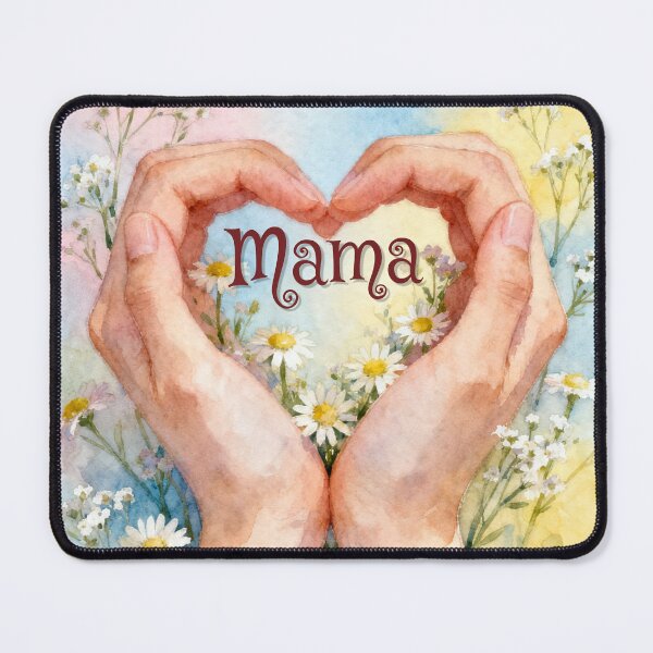 Artikelvorschau, Aquarell-Design mit Blumenherz für Mama – Niedliches Blumenherz für Mama, ästhetisches Geschenk zum Muttertag entworfen und verkauft von NoviaRobert.