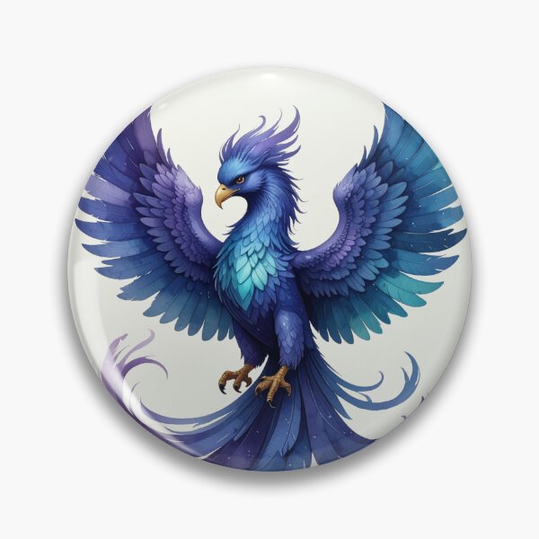 Artikelvorschau, Blauer Phönix  der Wiedergeburt im Aquarellstil  entworfen und verkauft von LiskoDesign.