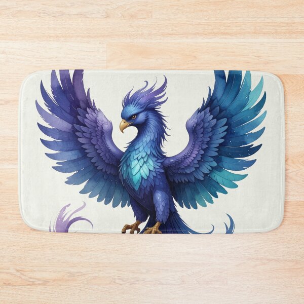 Item preview, Blue Phoenix of Rebirth in watercolor style designed and sold by LiskoDesign.