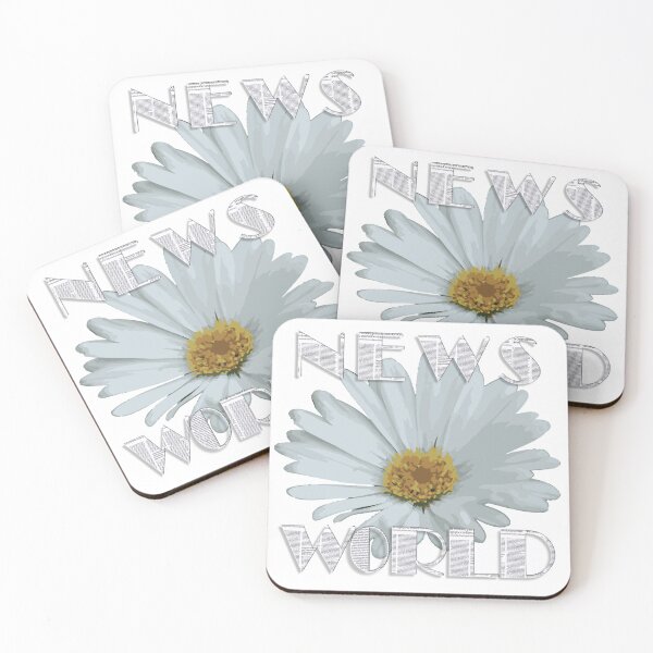 Item preview, News World with a white flower designed and sold by designsvetlana1.