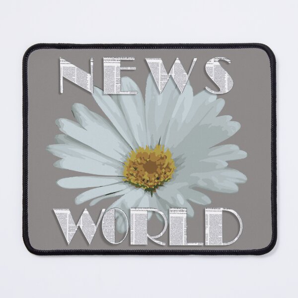 Item preview, News World with a white flower designed and sold by designsvetlana1.
