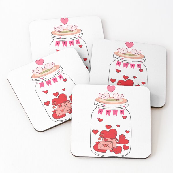 Item preview, Cute Love Jar Hearts Romantic Illustration designed and sold by Cutethings3.