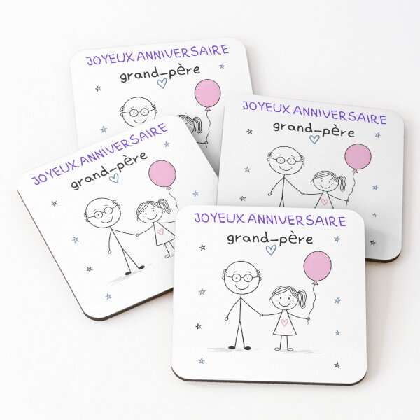 Item preview, French Grandfather Birthday Card Stick Figure designed and sold by Voici.
