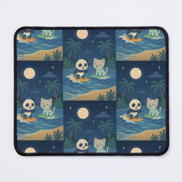 Item preview, Moonlight Surf – Panda & Kitten designed and sold by mbmstores.